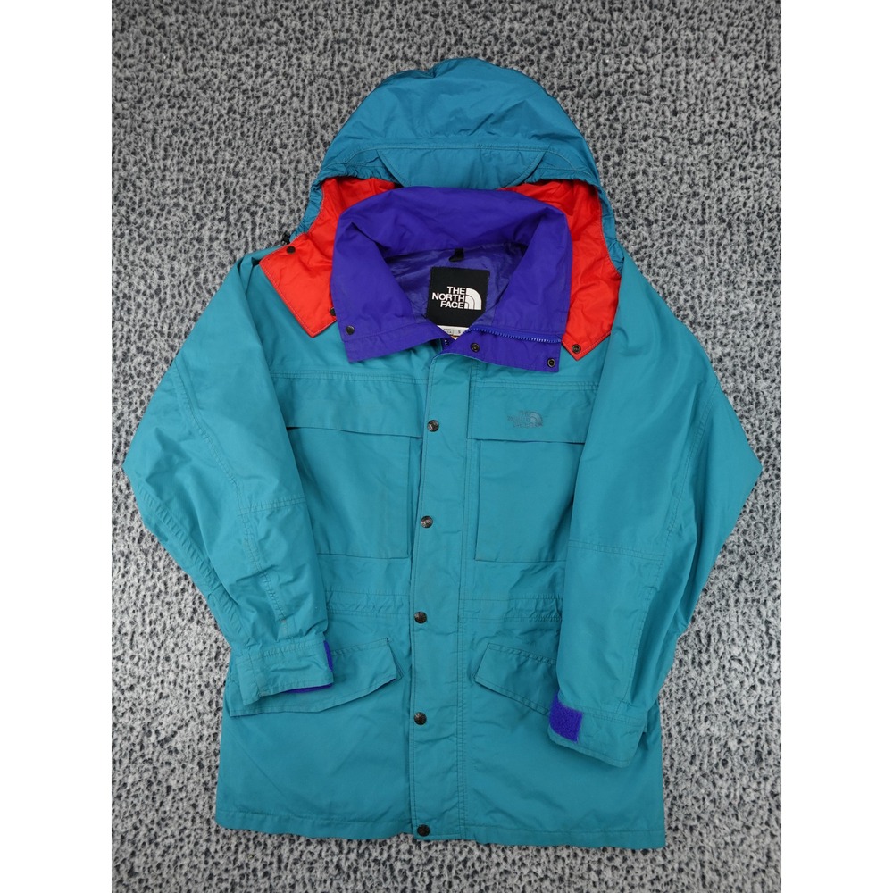 The North Face Mountain Light Jacket Mens Small Teal Purple Good Vintage 90s USA